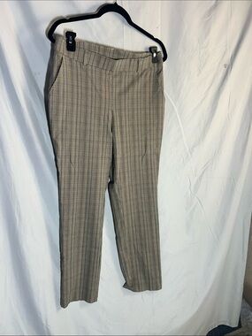 Rafaella Men's Plaid Dress Pants in Beige and Gray